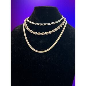 Three (3) Very Unique Silver-Toned Chains